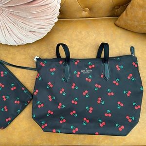Kate Spade Cherries Tote with Wristlet!